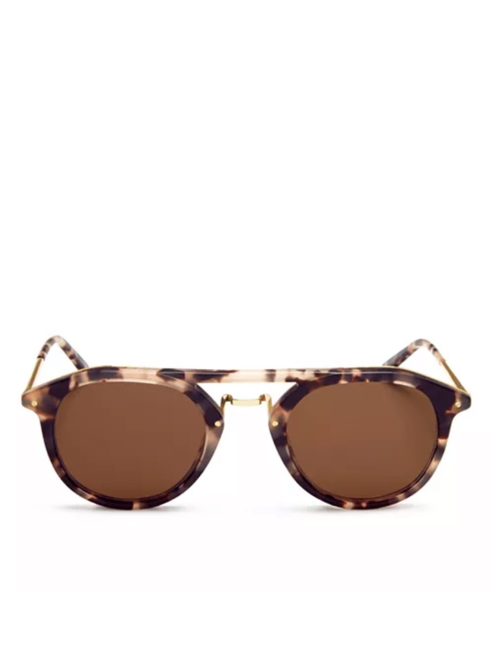 Krewe Gravier 18K Gold Aviator Sunglasses, 51mm